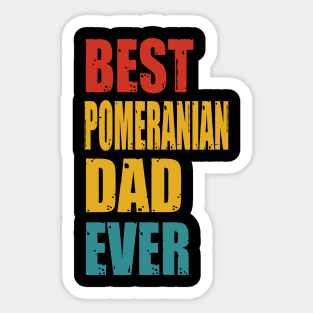 Vintage Best Pomeranian Dad Ever Sticker